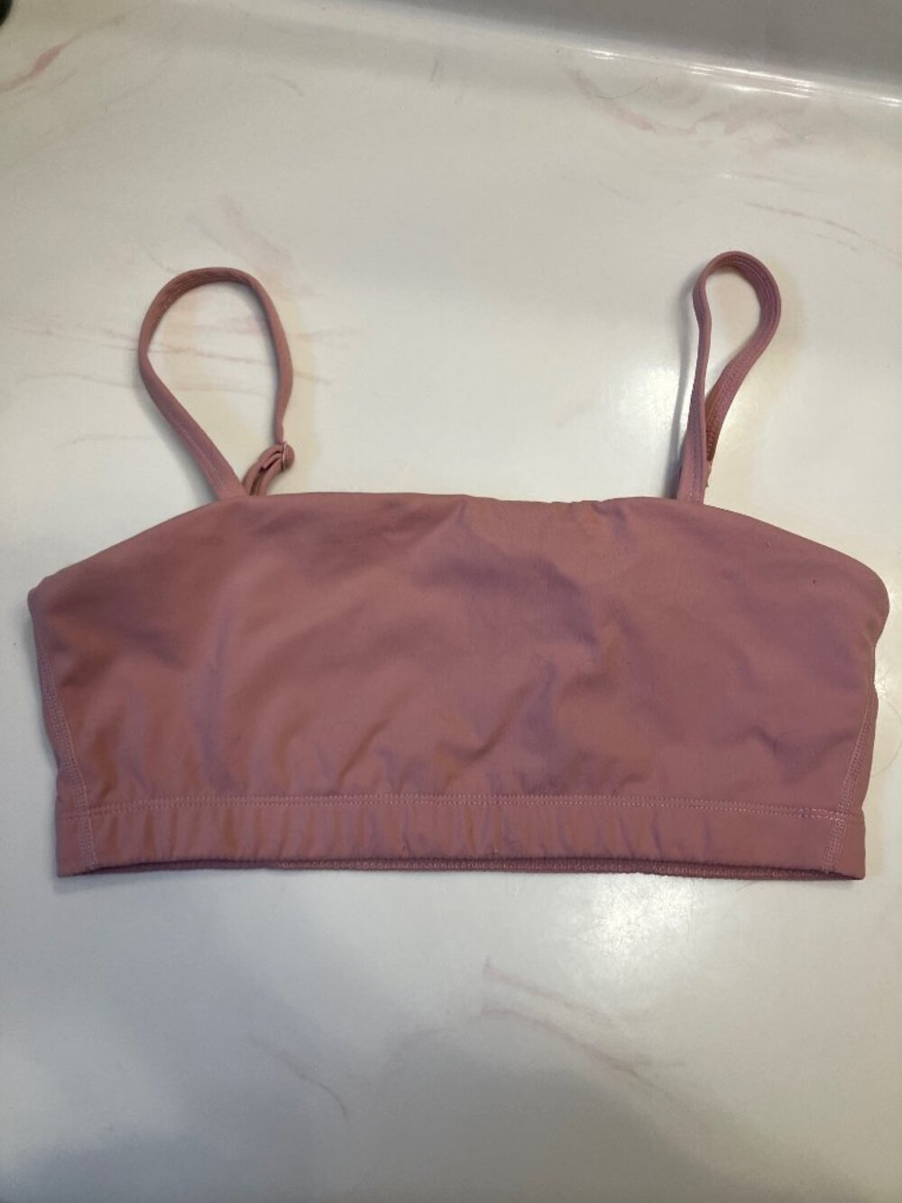 Worn Blush Crop Top Size S Adjustable Straps